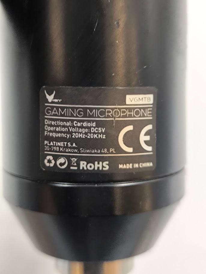 Varr VGMTB Gaming Microphone Used Working Black