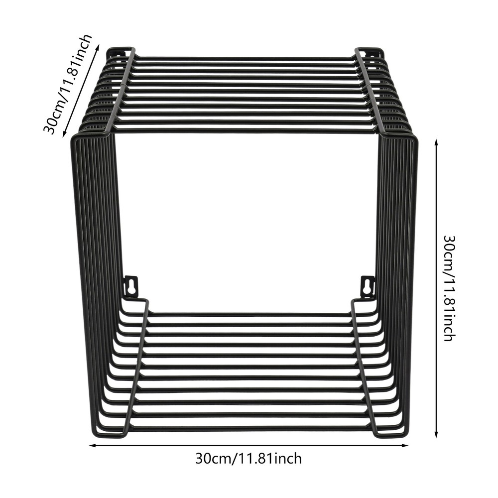 Side Table, Square Geometry Side Table, Linear Metal End Table