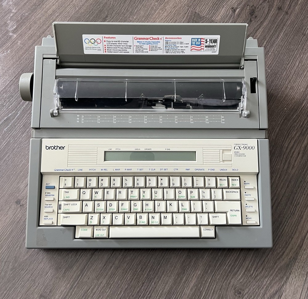 Brother GX-9000 Correctronic Word Processing Typewriter w/ GrammarCheck+ Tested!