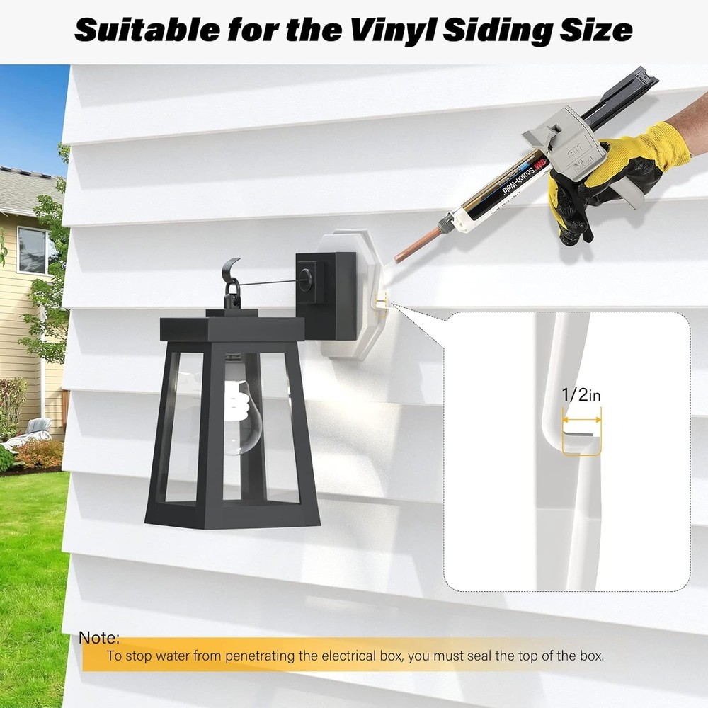 White Siding Mounting Blocks, Easy Install, 2 Pack