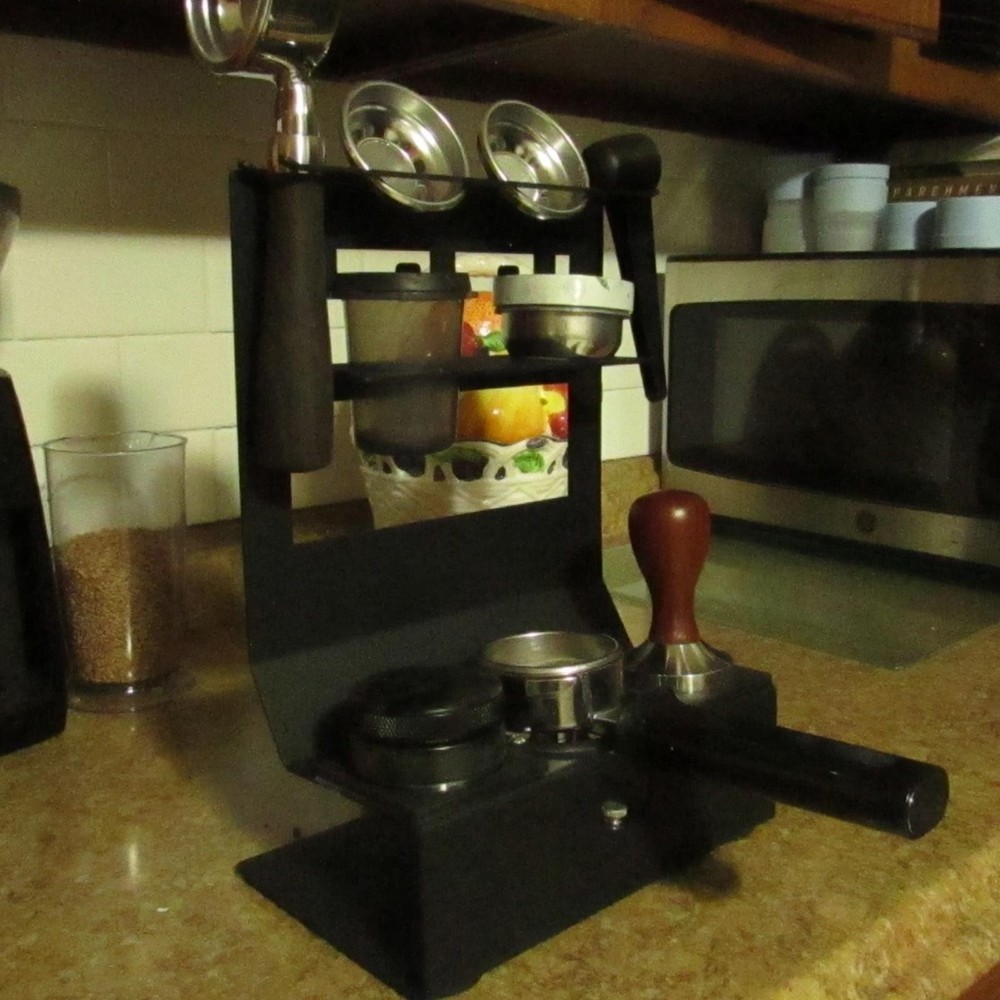 Dual-Function Iron Barista Tool Organizer & Tamping Station