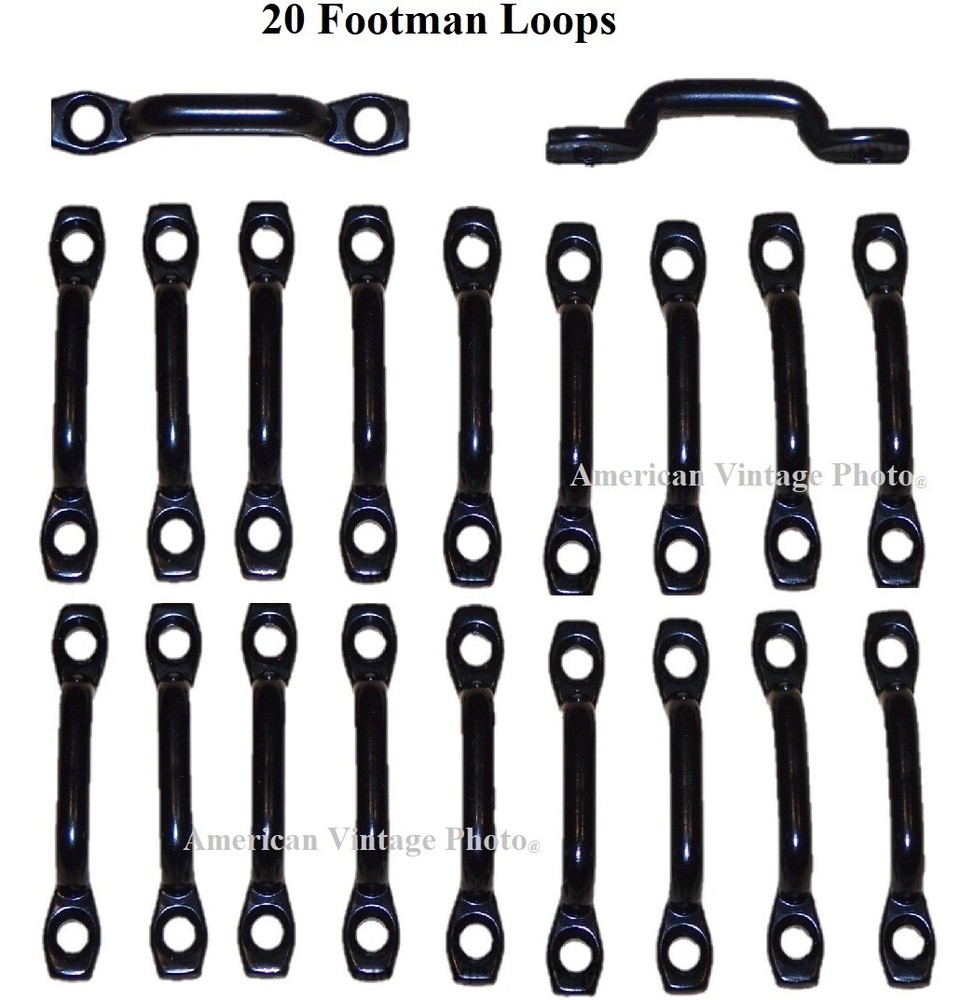 Footman Loops 20 Pack Truck Trailer Army Jeep Tie Down Strap Webbing Cargo Boat