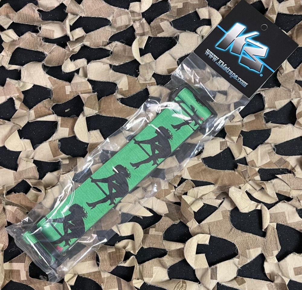 NEW KM Paintball Universal JT Goggle Strap - Green Stripper