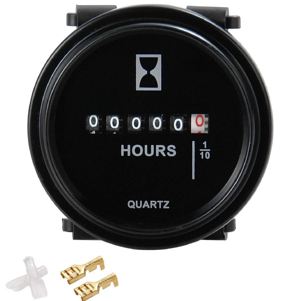 (DC8-80V) Quartz Mechanical Hour Meter Timer for Boat Engine Lawn Mower