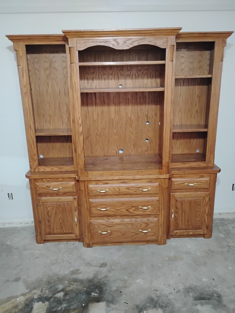entertainment center wall unit used
