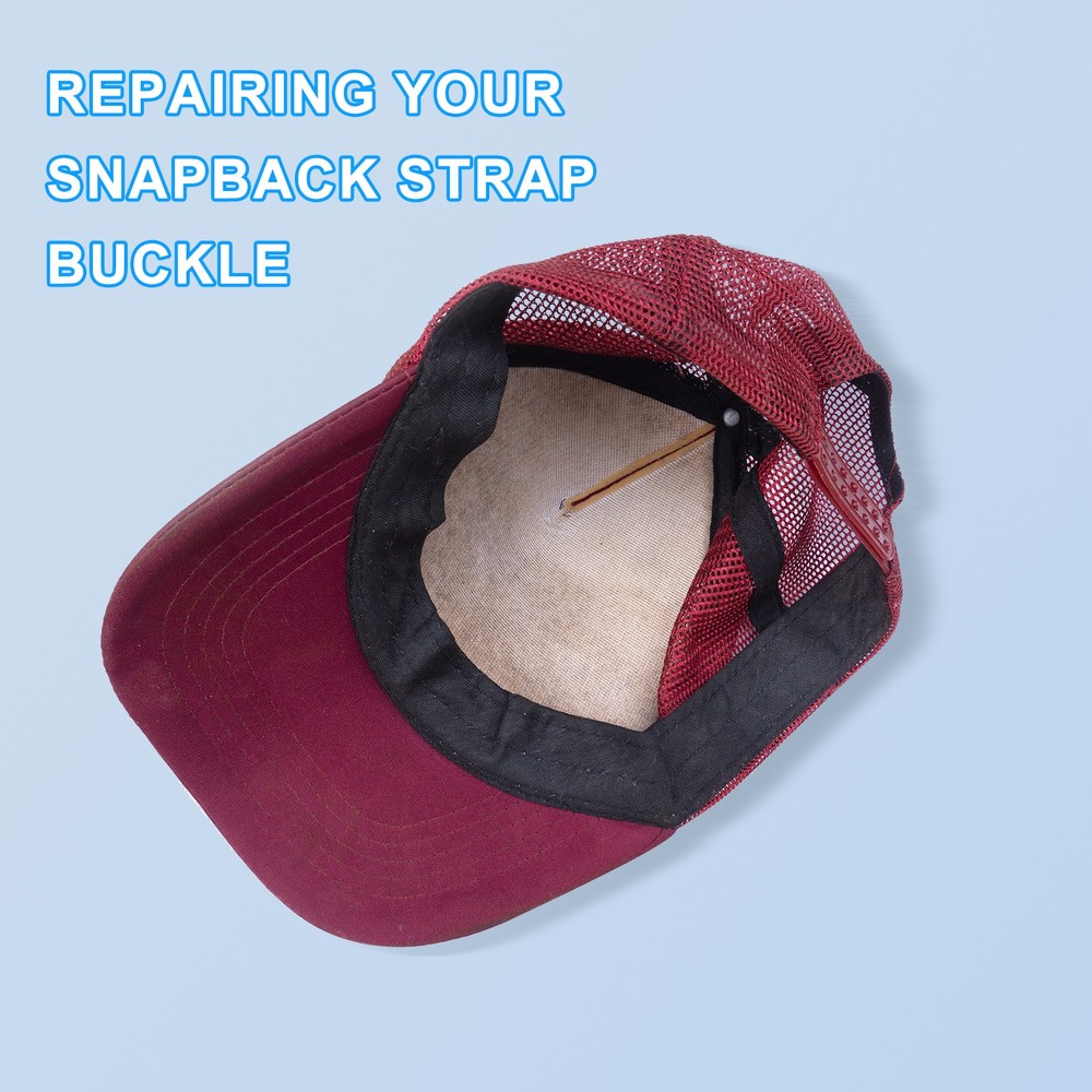 16 Pairs Hat Snap Replacement, Adjustable PE Snapback Cap Strap, Coffee