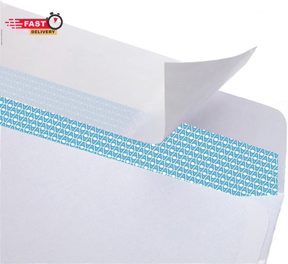 Aimoh 500#10 Security Self Seal Envelopes, Windowless, Premium Security Tint Pat