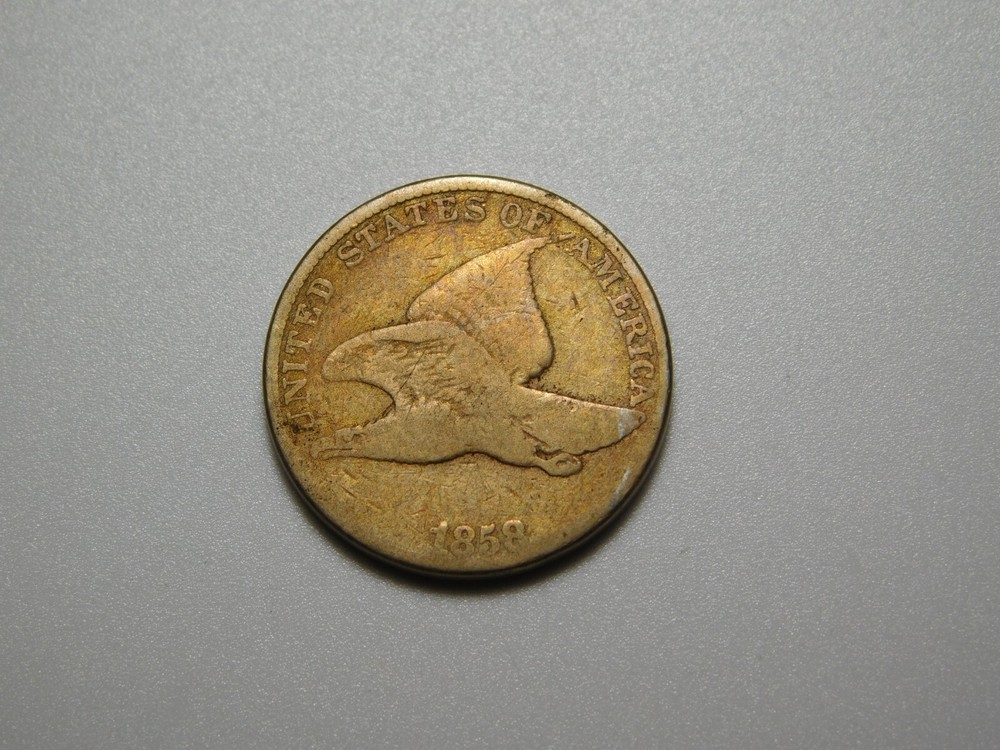 US COINS ERROR PENNY 1858 FLYING EAGLE 1858  CENT