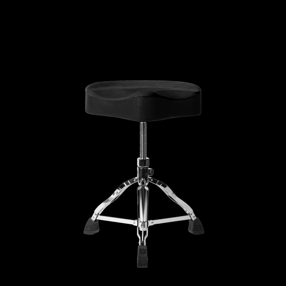 Gator Spindle Drum Throne with Saddle Seat, Black