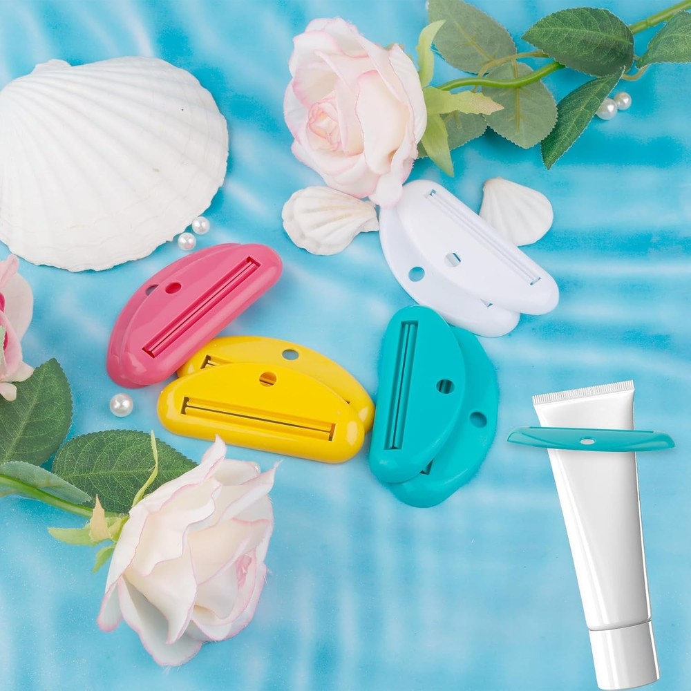8pcs Toothpaste Squeezer, Plastic Toothpaste Tube Roller Squeezer Assorted Color