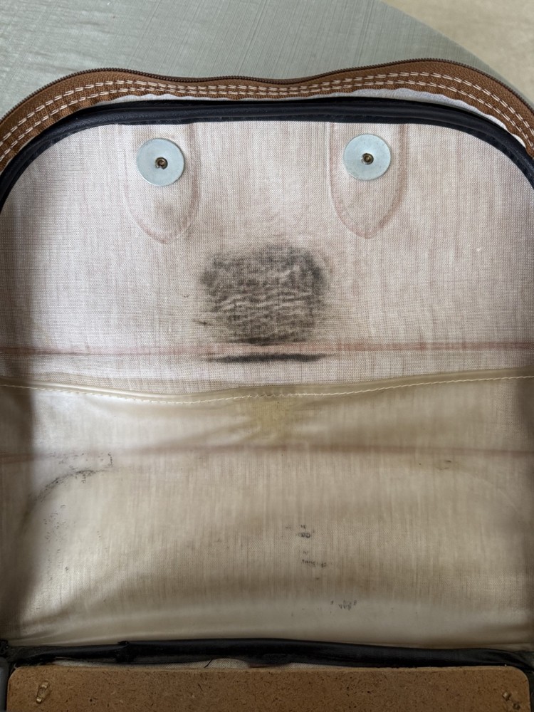 Retro Bowling Bag With Frame Brown & Tan