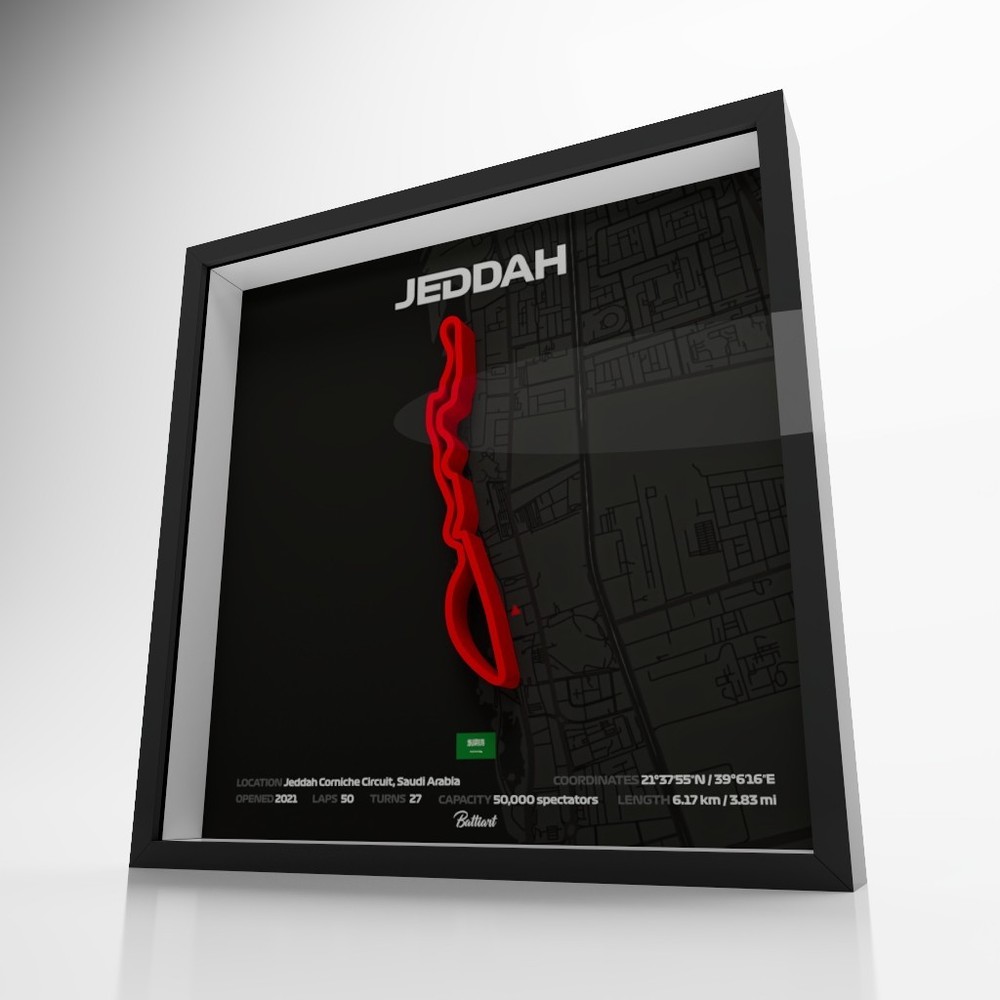 Jeddah Corniche Circuit 3D Shadow Box