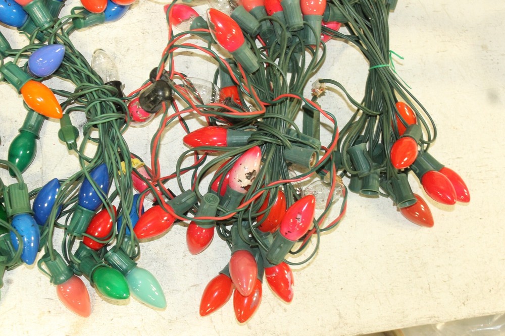 C-9 Cermaic Light Bulbs All Different Colors String Light Christmas Lights