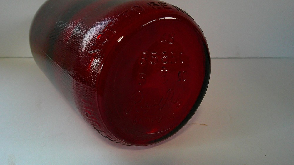 Vintage Anchorglass Royal Ruby 1950 Quart Schlitz Beer Bottle