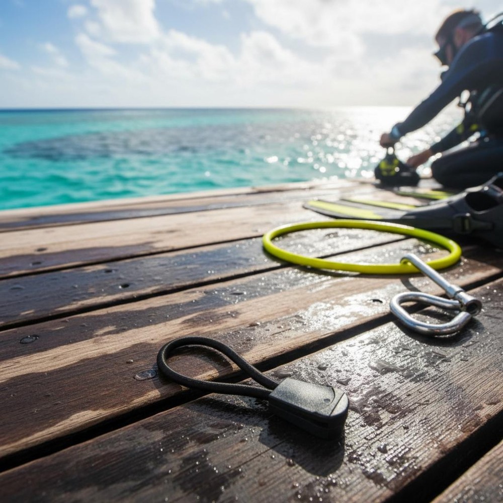 Diving Hose Bungee Loop Easy to Install Bolt Snap Attachment Loop