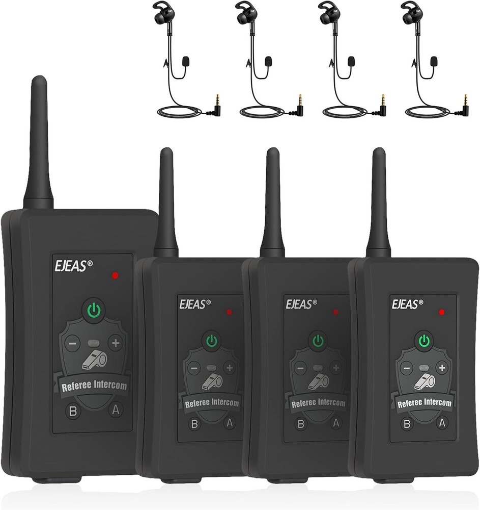 Bluetooth Football Soccer Referee Intercom Conmmunication System for 4 User