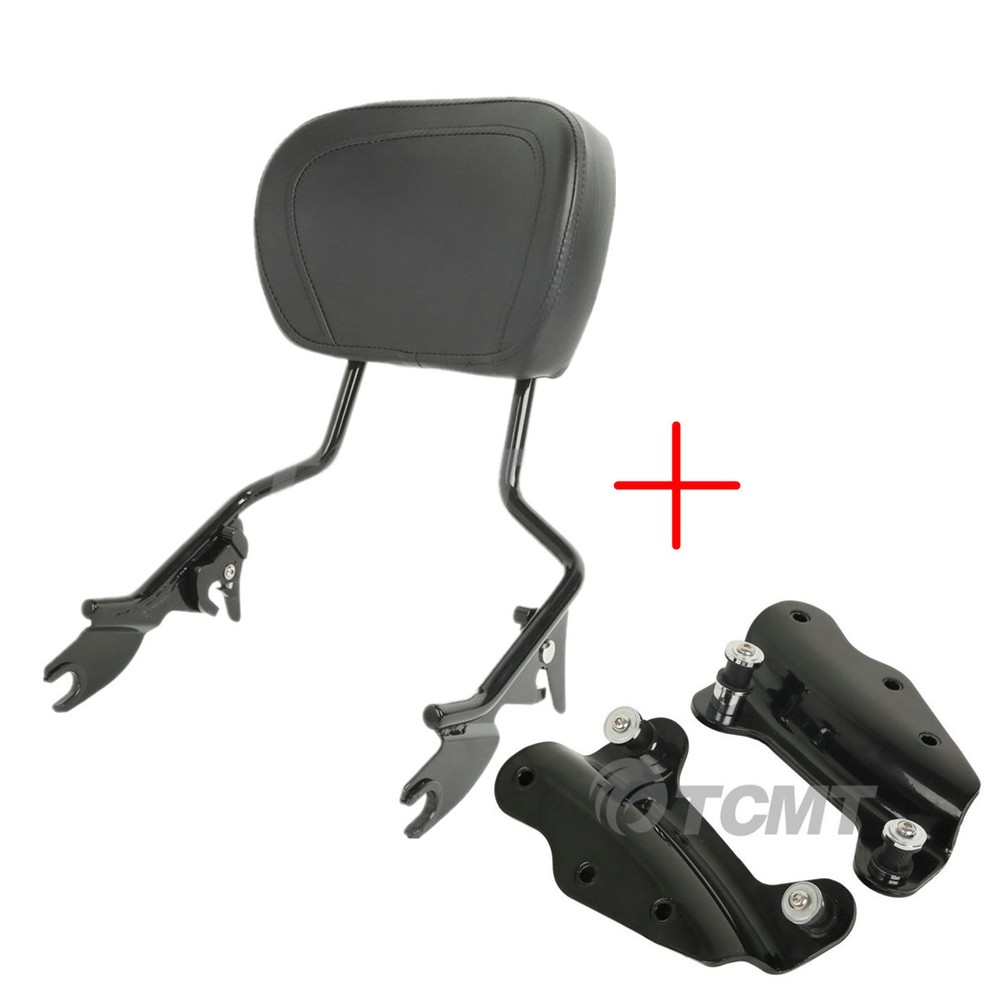 Black Backrest Sissy Bar Docking Hardware Kit Fit For Harley Electra Glide 09-13