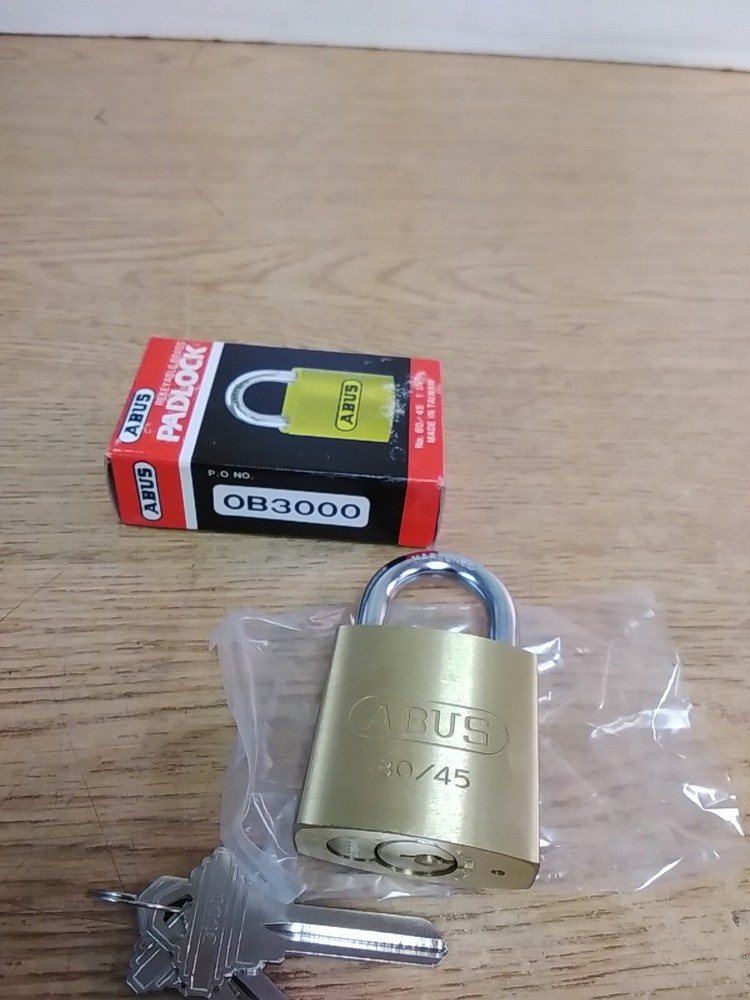 ABUS OB 3000 80/45 1-3/4" Rekeyable Brass Padlock 2 Keys
