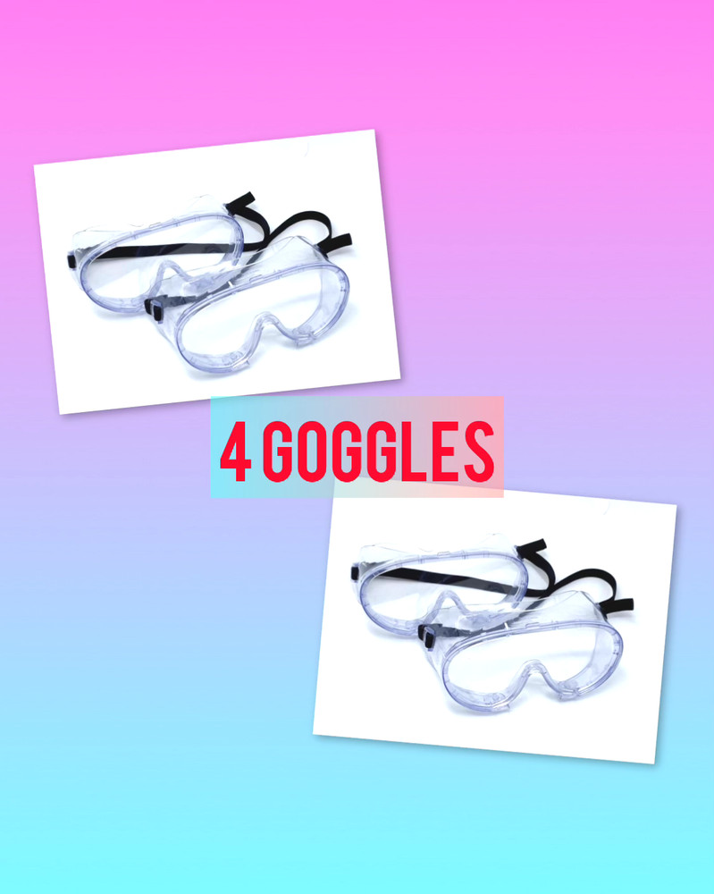 4 x  Safety Splash Goggles sealed  packs