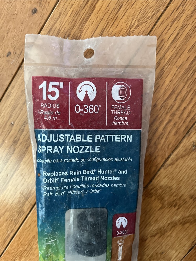 ORBIT 15’ Radius Adjustable Pattern Spray Nozzle - Female Thread, 0-360