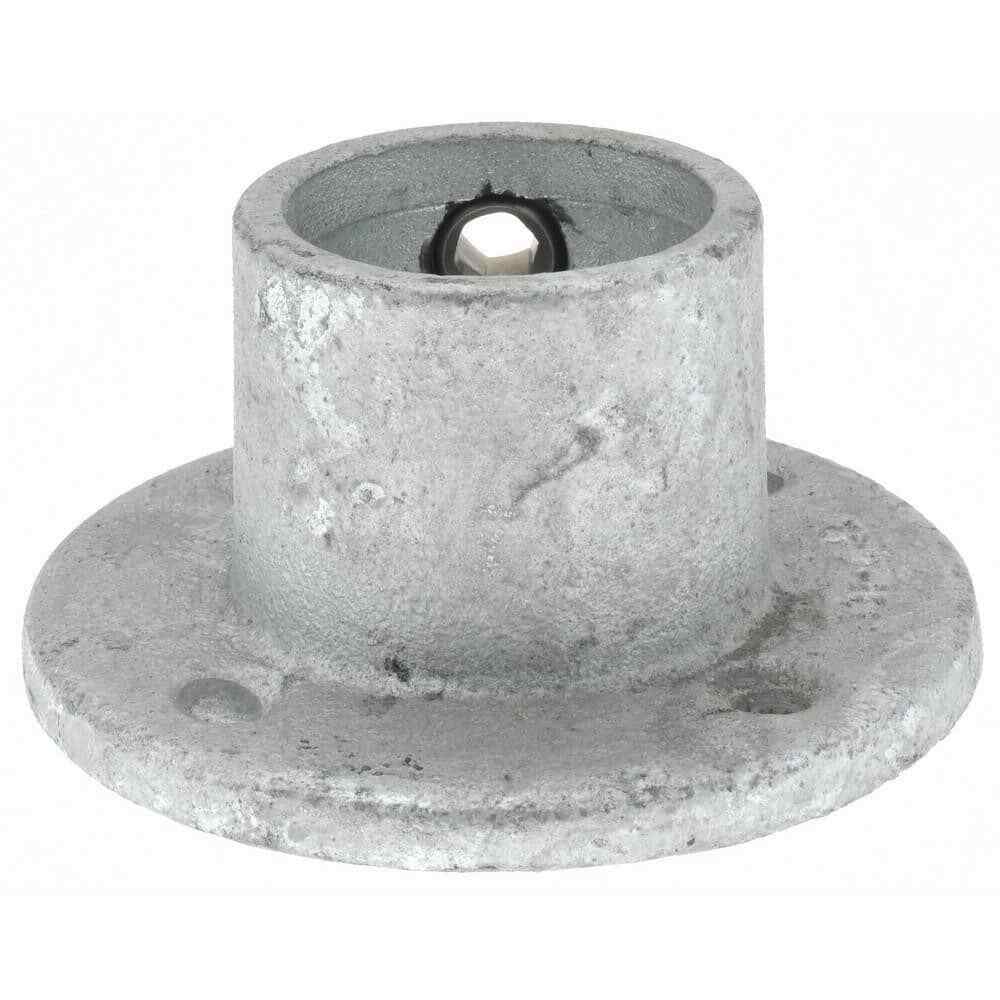PRO-SAFE Galvanized Structural Pipe Rail Fitting: Medium Flange for 1-1/4" Pipe