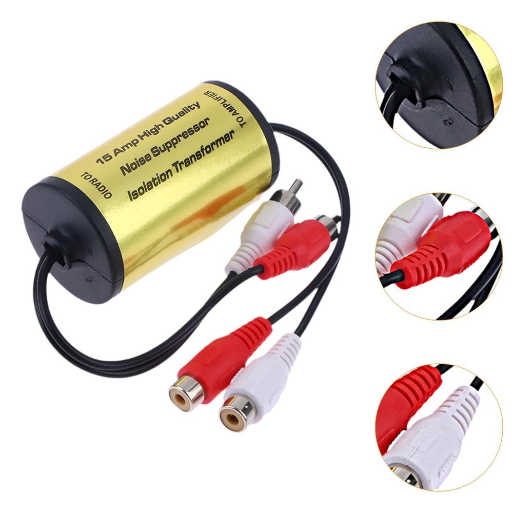 Generic RCA Audio Noise Filter 15A Practical Noise Reducer for Amplifier