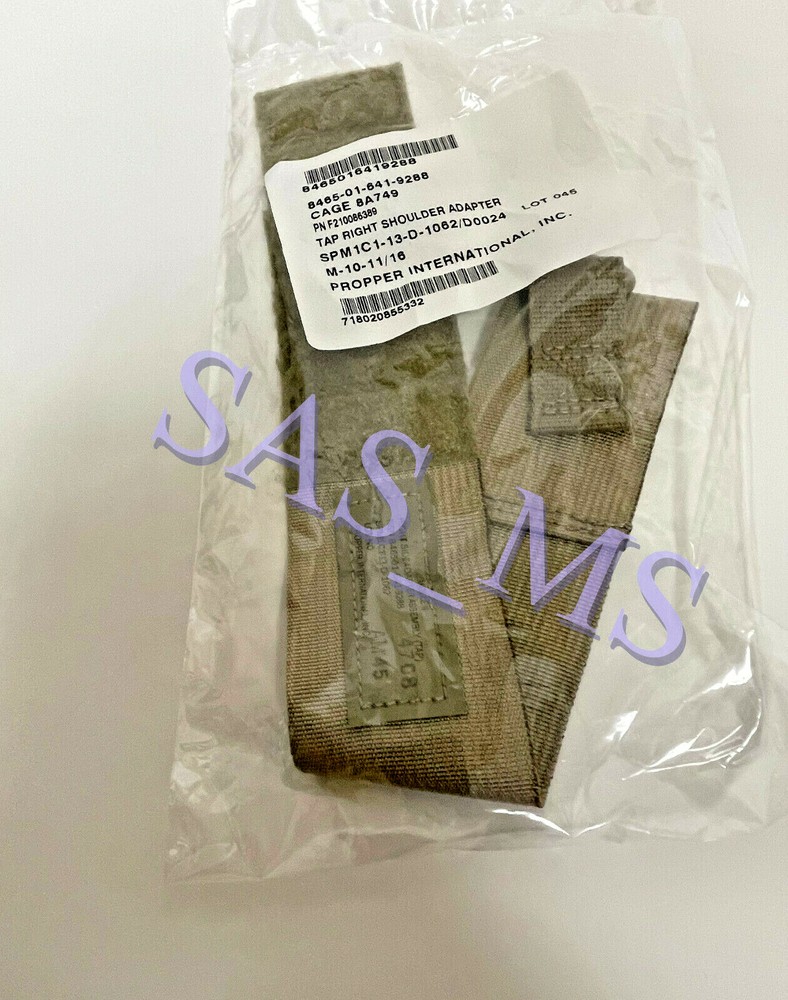 W2 OCP TAN TACTICAL ASSAULT PANEL TAP SHOULDER STRAPS & RIGHT ADAPTER ASSEMBLY