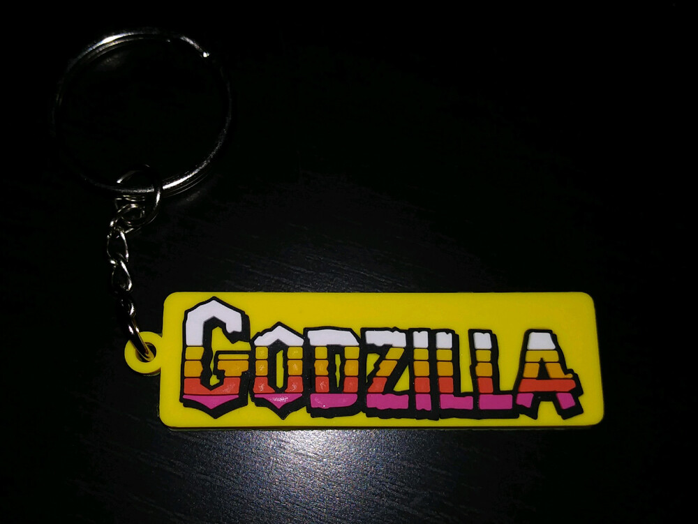 KEYCHAIN - GODZILLA - Monster, Kaiju - hang pull tag ring zipper