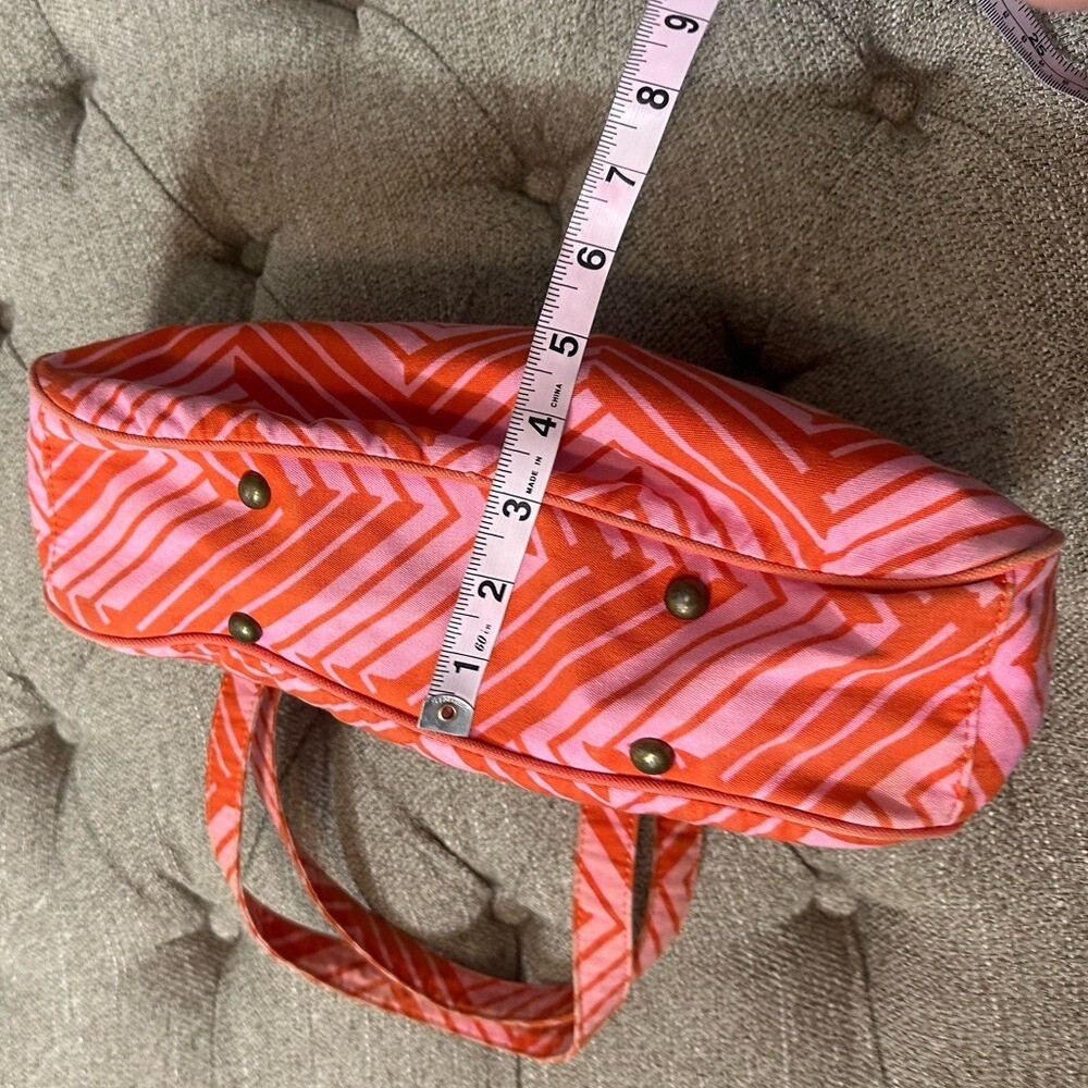 Vintage Old Navy Pink & Orange Chevron Patterned Bag