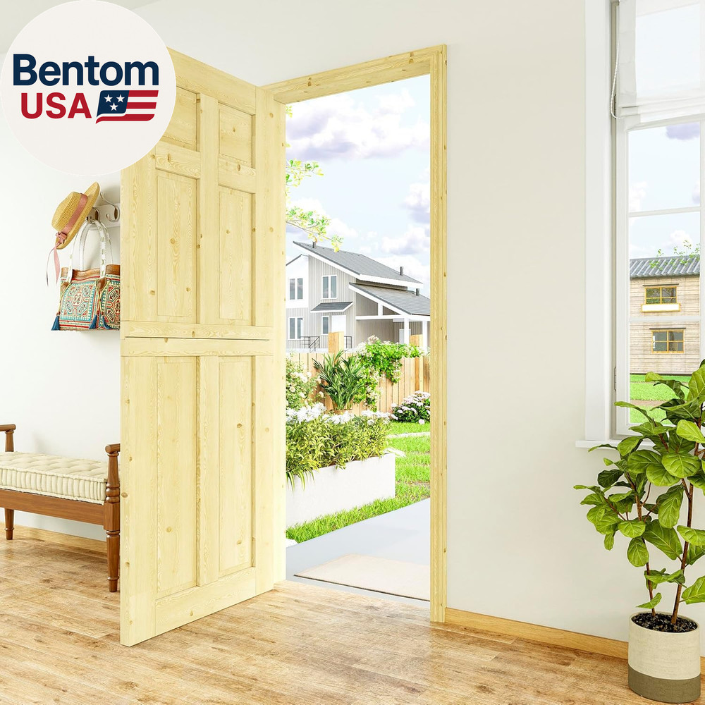 Exterior Dutch Doors (Front/Back), 32"X80" - 1.75" Thick Solid Pine Wood Interio