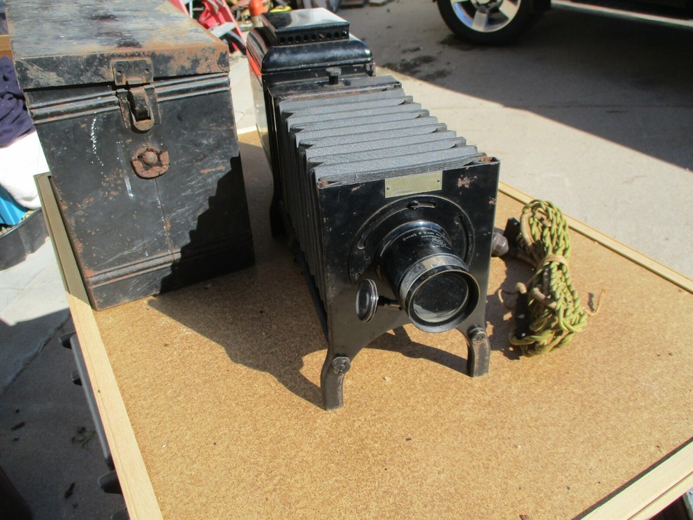 BAUSCH & LOMB Optical Balopticon Model B Projector, Case, Slide Frame ANTIQUE