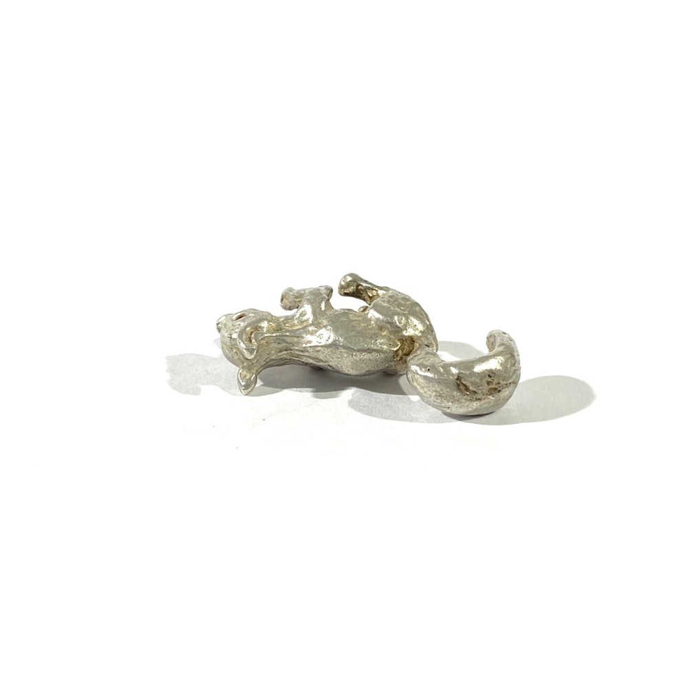 vintage solid silver squirrel mini miniature , hallmarked figurine