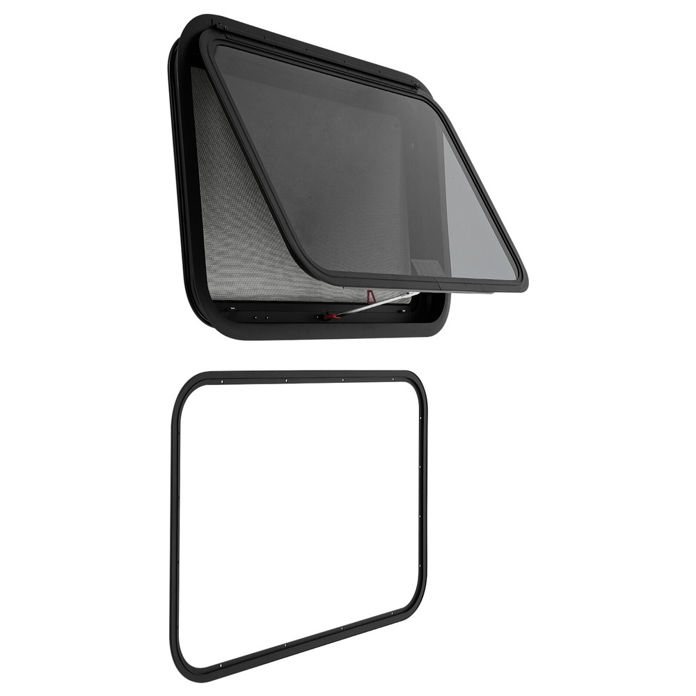 30-40° RV Exit Window Push Out Rectangular Glass Camper Window Venting Window