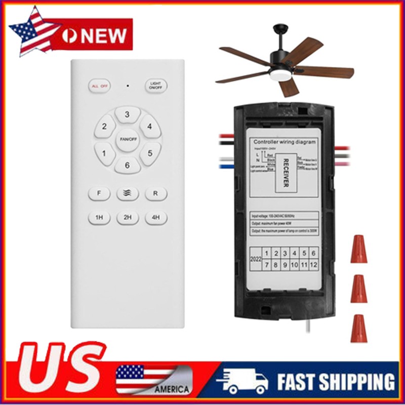 DC Output Ceiling Fan Receiver With 6 Speed Remote Control Functionality➹