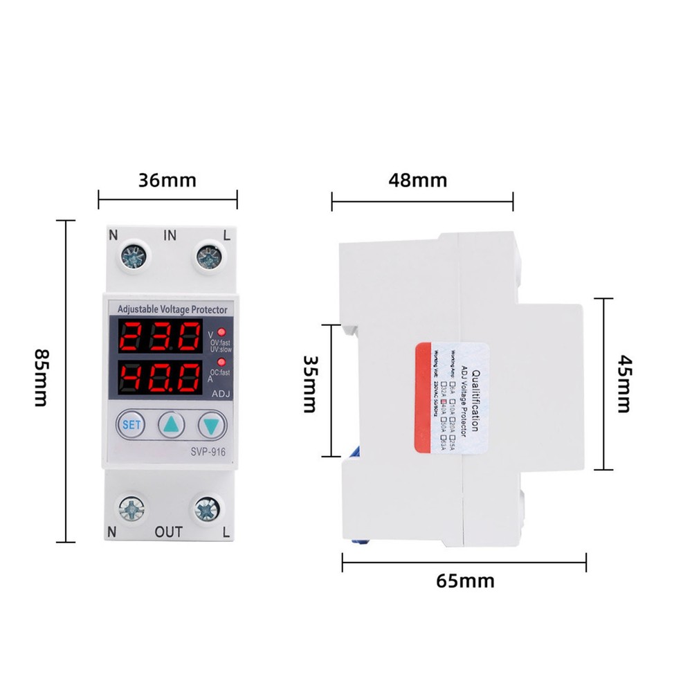 1-Multifunctional Adjustable Voltage Limit Current Protector Self-resetting GIWW