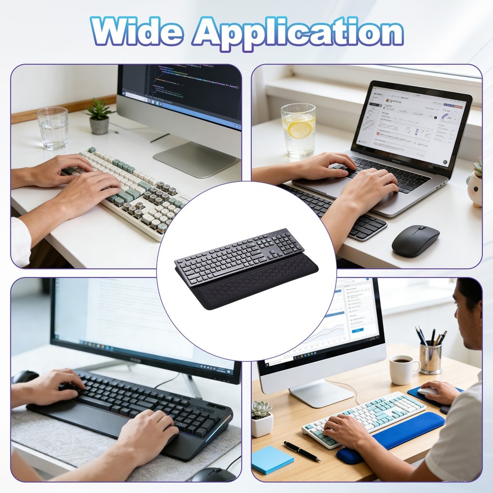 Computer Keyboard Stand with Wrist Rest, Computer Wrist Support, Black