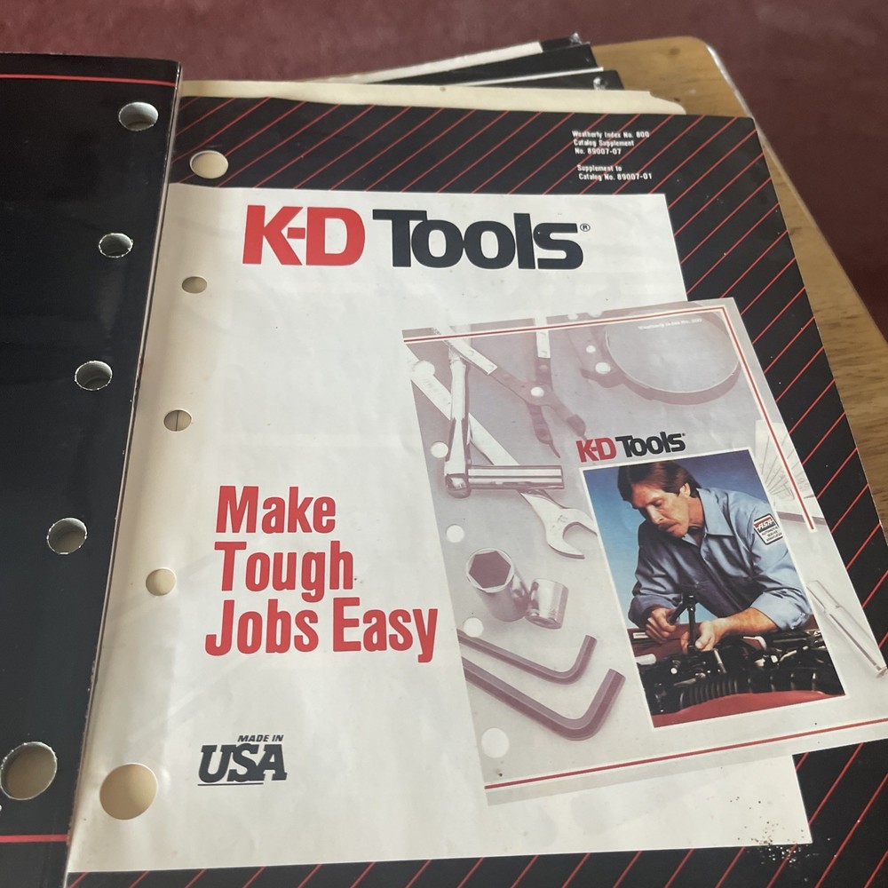 KD Tools Catalog AND Catalog Supplement- 2 issues
