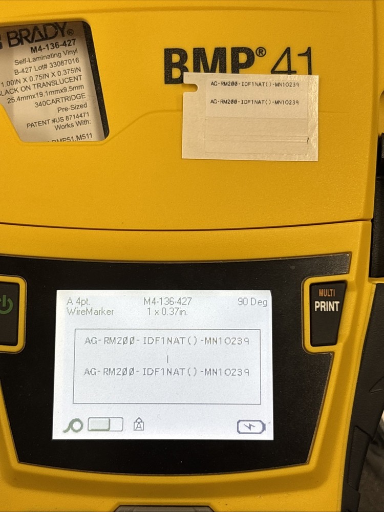 Brady BMP41 Label Printer With Case TESTED WORKING