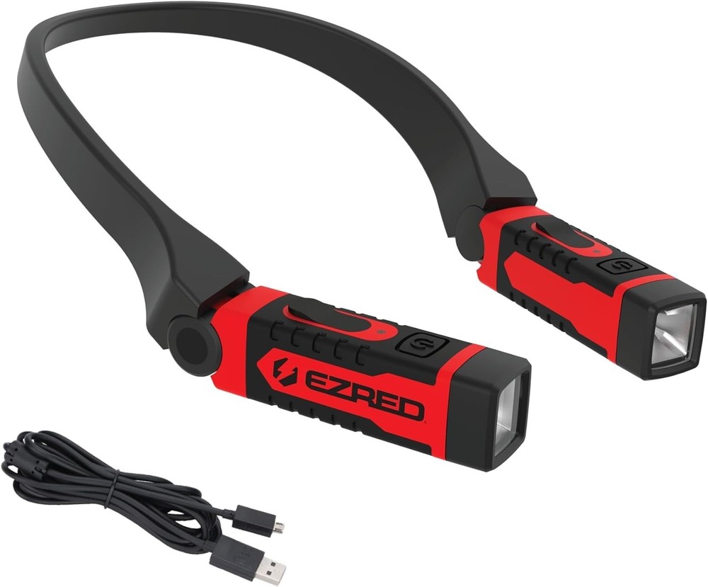 Rechargeable Hands-Free Neck Light with Adjustable Brightness and Beam Direction