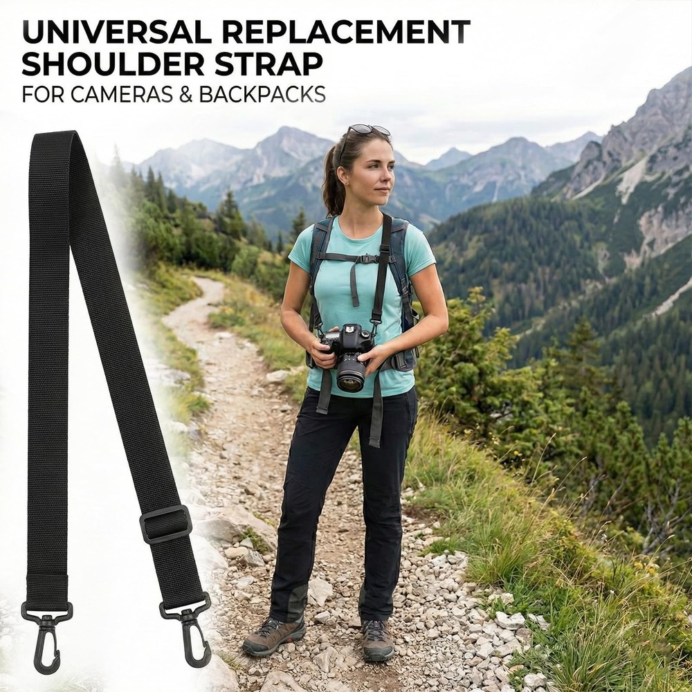 2Pack Adjustable Bag Strap Replacement 25mm Shoulder Strap with Swivel Clips