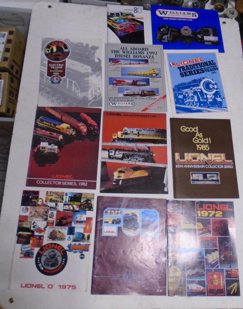 ELEVEN DIFFERENT LIONEL & OTHER CATALOGS (LISTED BELOW) - LOT A