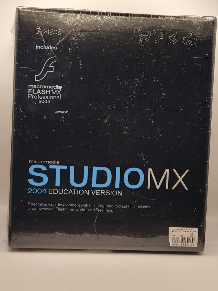 Adobe Studio MX 2004 Educational Edition CD-ROM Sealed Creative Suite Windows