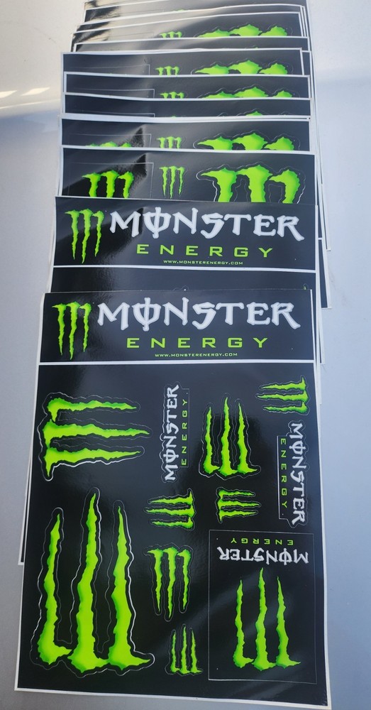 25 Sheets Monster Energy Stickers