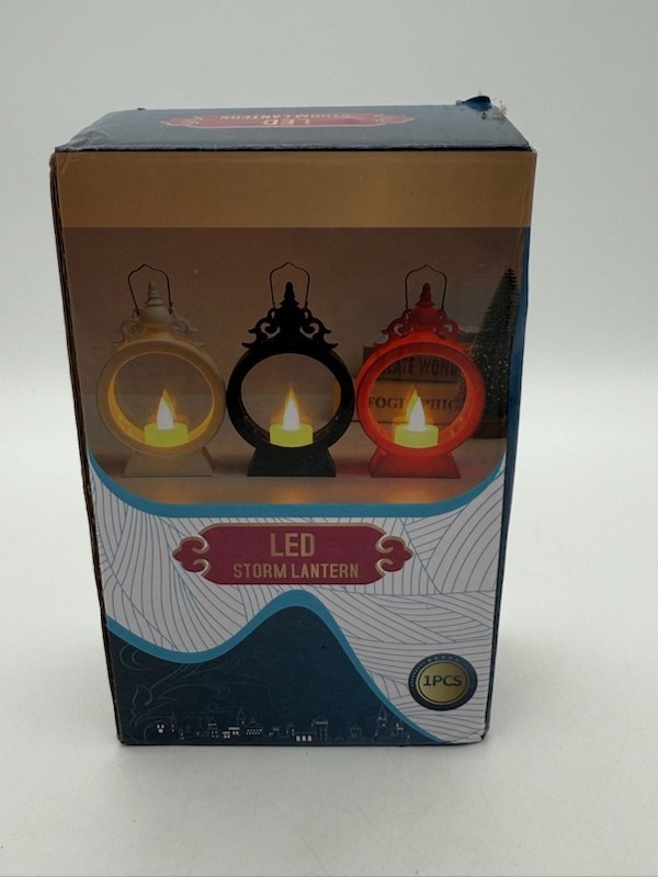 LED Halloween Lantern Black with Jack O'Lantern Design NIB