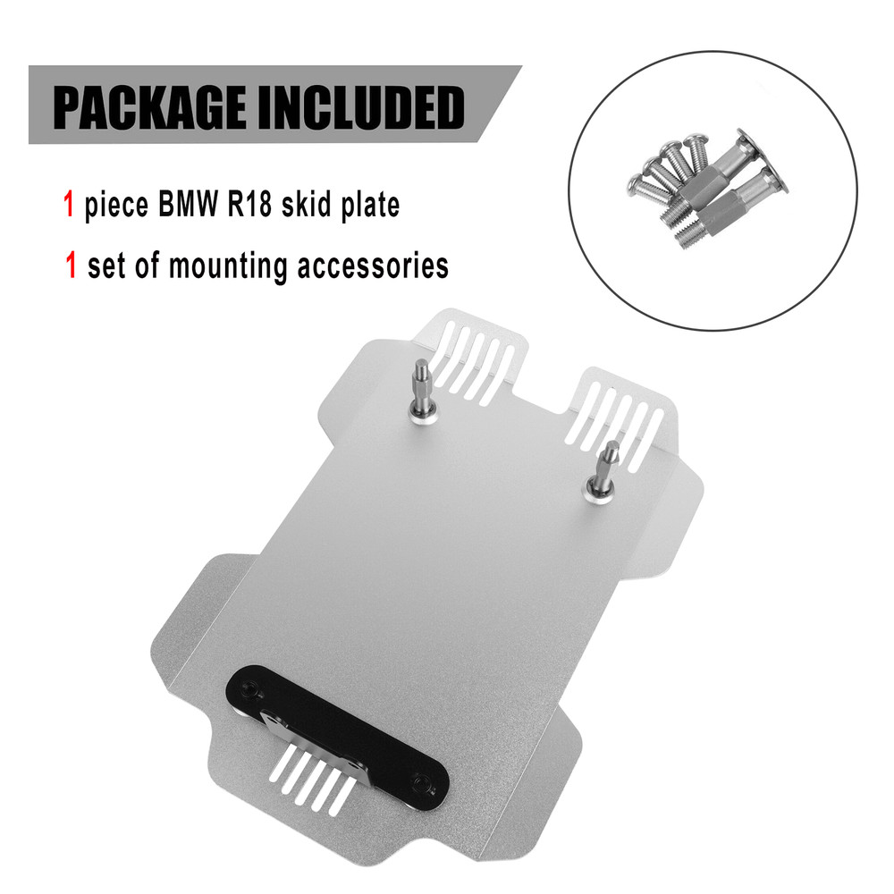 Skid Plate Bash Engine Bottom Protector Guard Cover For BMW R18 2020-2021 Silver
