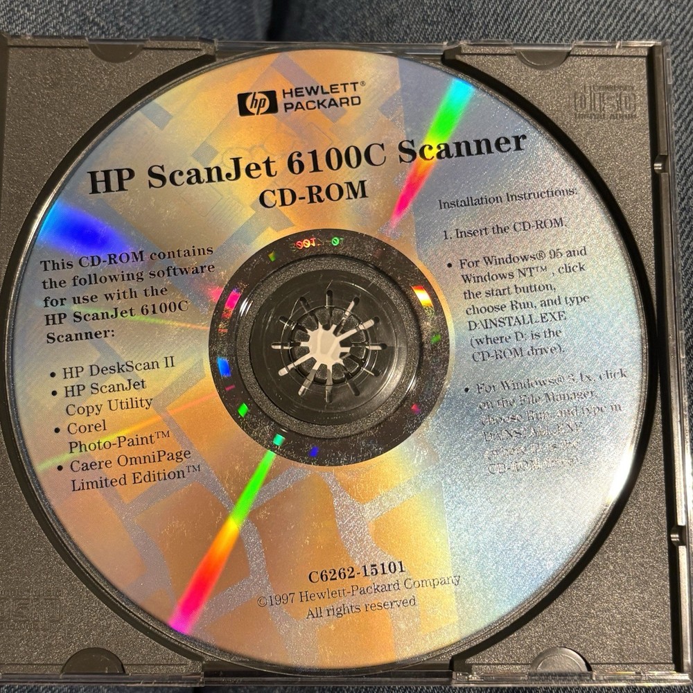 HP Scanjet 6100c series Drivers and Software CD