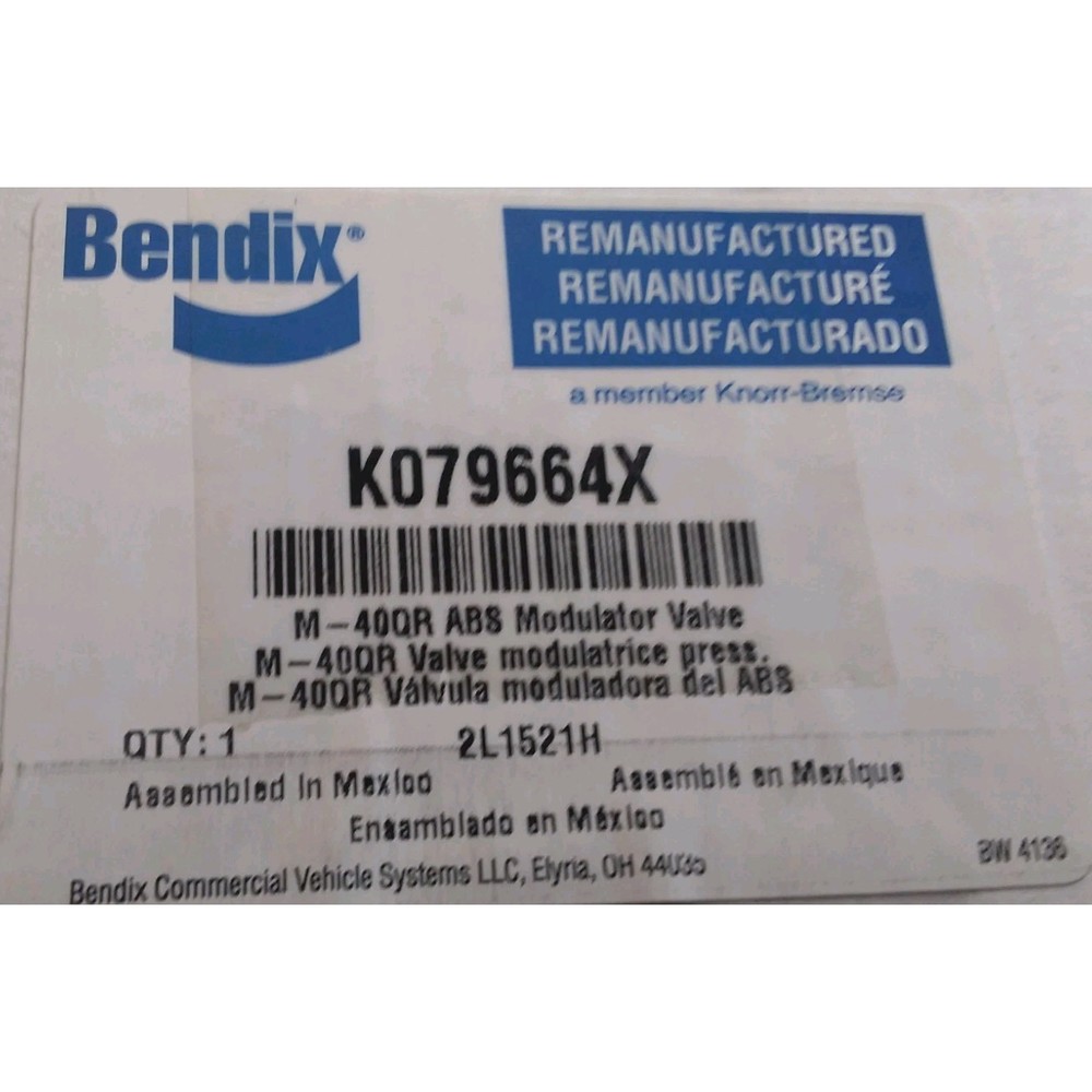 Bendix K079664X M-40QR ABS Modulator Valve