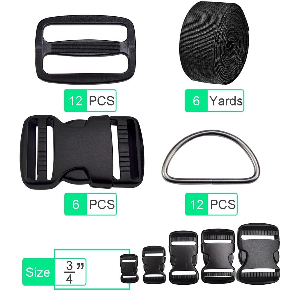 CooBigo quick release buckles 3/4"sets