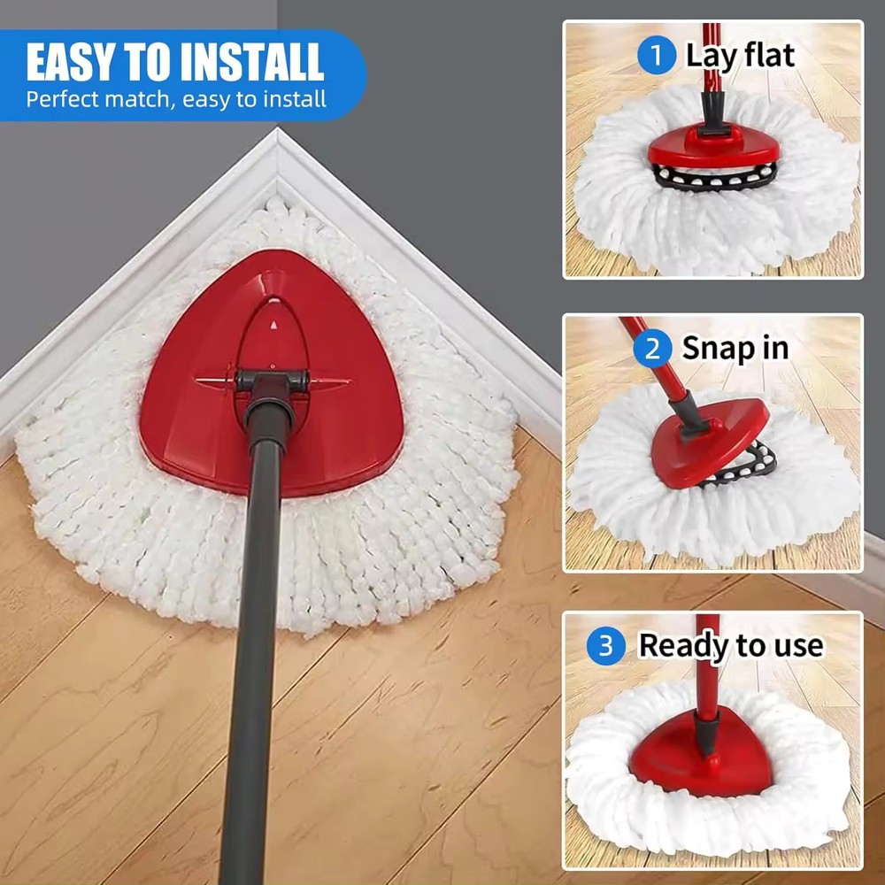 5x Replacement Microfiber Mop HEAD For O-Cedar Spin Mop Easy Clean Wring Refill