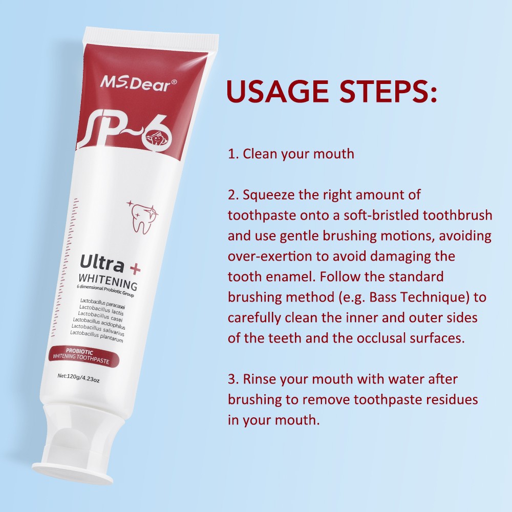 SP-6 Probiotic Toothpaste,Sp-6 Toothpaste Ultra Whitening Quick White Toothpaste